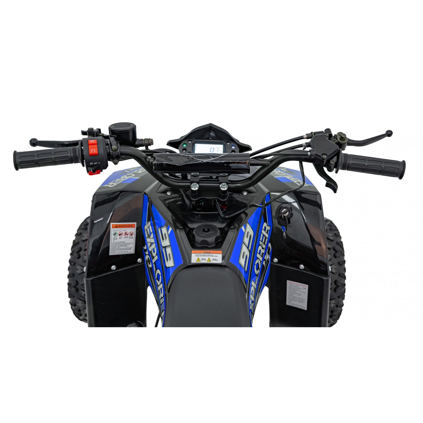 Modré čtyřkolkové vozidlo EXPLORER 110CC EXPLORER