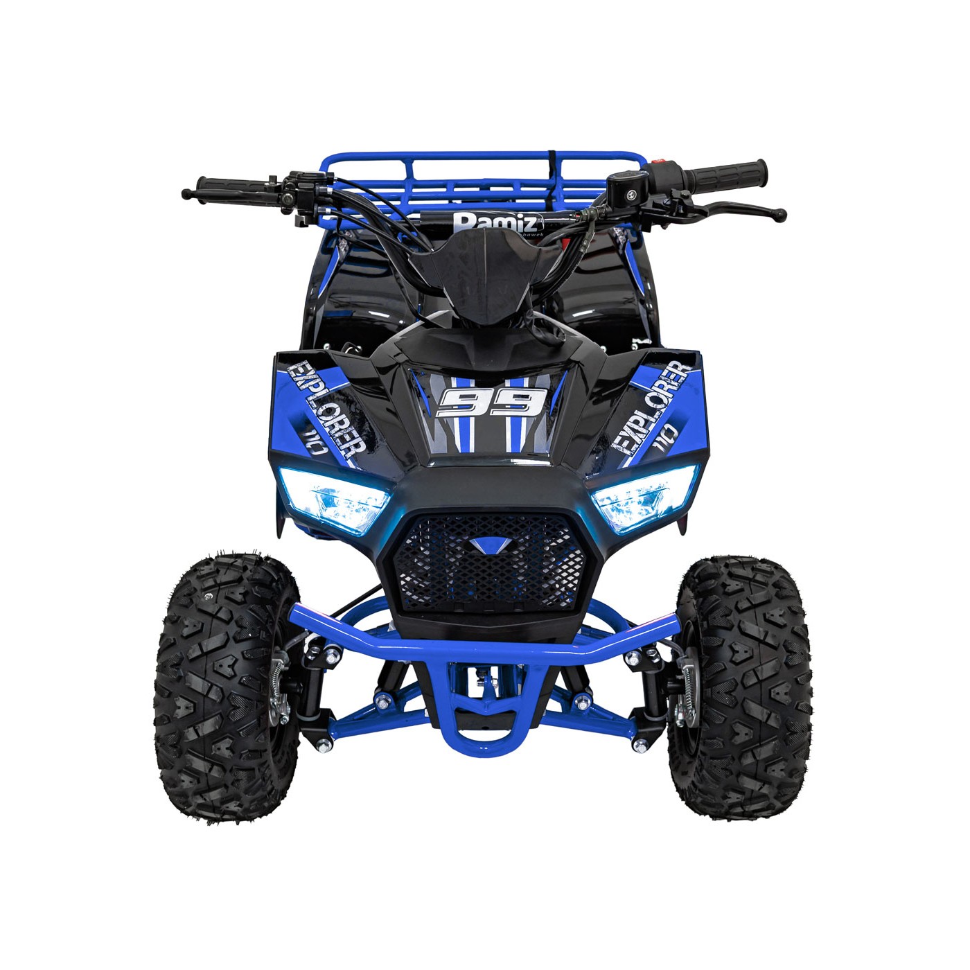 Modré čtyřkolkové vozidlo EXPLORER 110CC EXPLORER