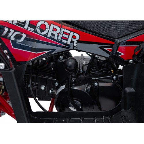 Červené čtyřkolkové vozidlo EXPLORER 110CC EXPLORER