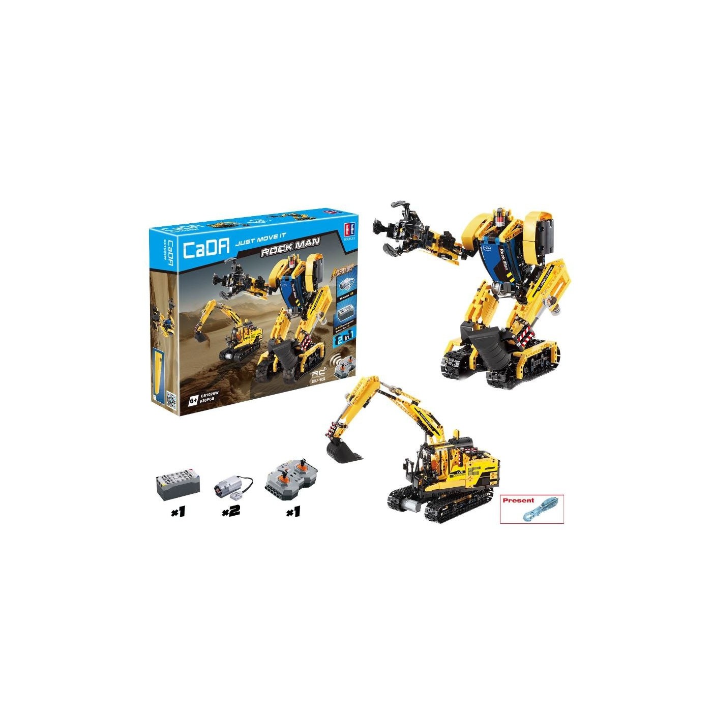 Bloky R/C podložky 2v1 robotické rypadlo EE