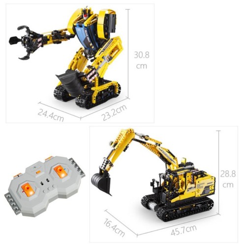 Bloky R/C podložky 2v1 robotické rypadlo EE