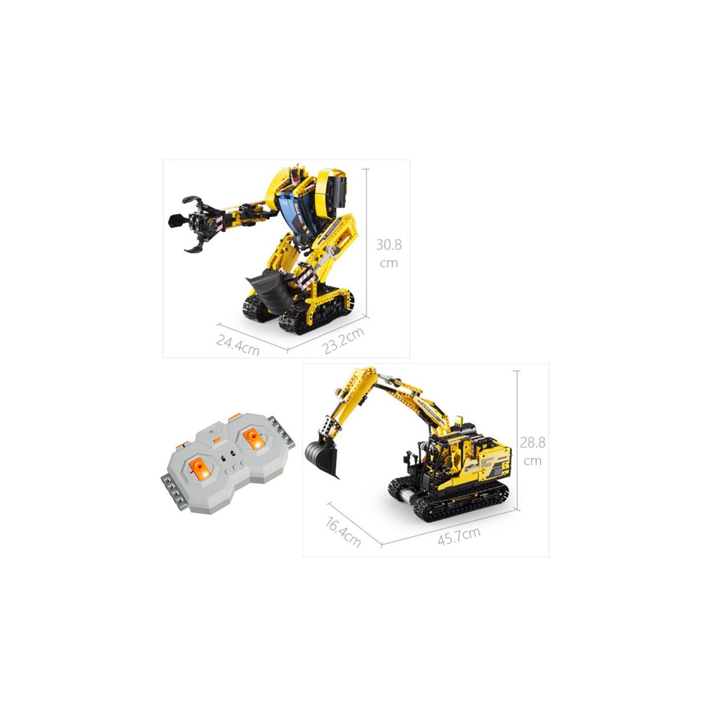 Bloky R/C podložky 2v1 robotické rypadlo EE