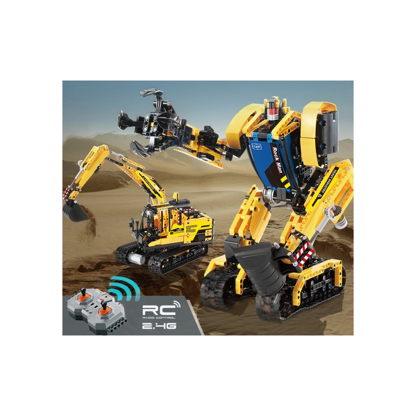 Bloky R/C podložky 2v1 robotické rypadlo EE
