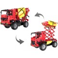 Technické bloky CaDA 814 el. Dálkové ovládání Míchačka betonu Truck 2v1 Dětský výtah 6+