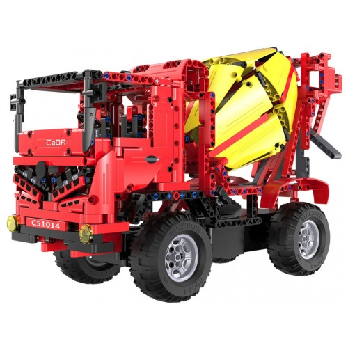 Technické bloky CaDA 814 el. Dálkové ovládání Míchačka betonu Truck 2v1 Dětský výtah 6+