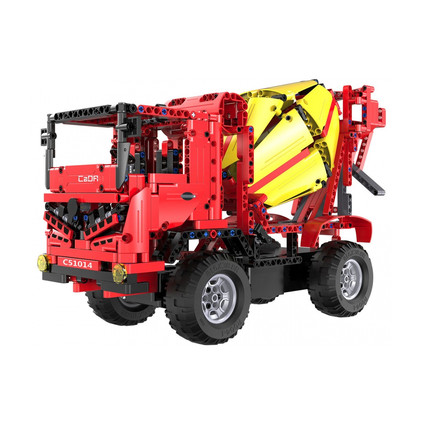 Technické bloky CaDA 814 el. Dálkové ovládání Míchačka betonu Truck 2v1 Dětský výtah 6+