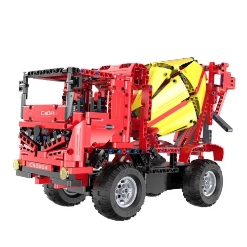Technické bloky CaDA 814 el. Dálkové ovládání Míchačka betonu Truck 2v1 Dětský výtah 6+