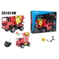Technické bloky CaDA 814 el. Dálkové ovládání Míchačka betonu Truck 2v1 Dětský výtah 6+
