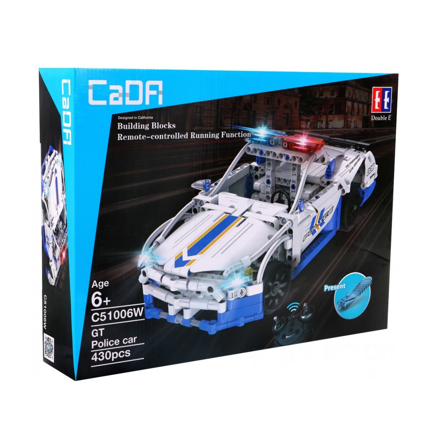 Technické bloky CaDA 430 el. Dálkově ovládané policejní auto po dobu 6 let + světla