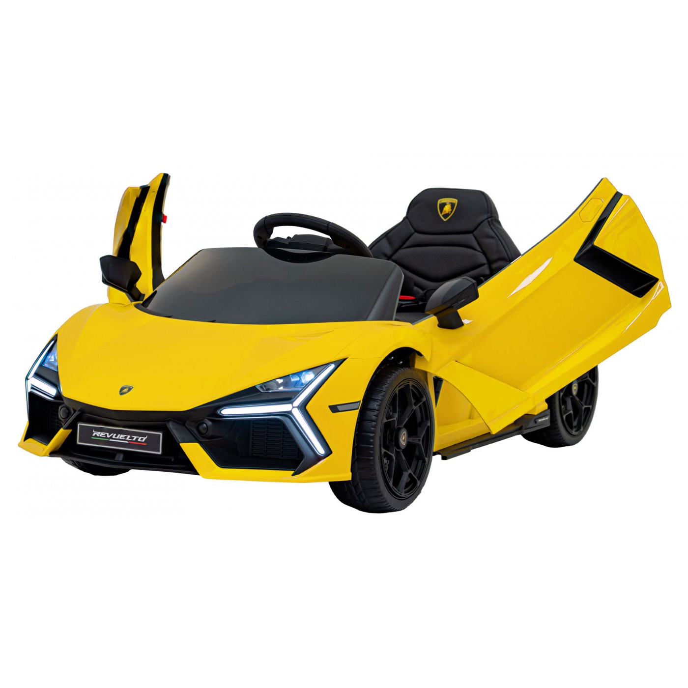 Žluté vozidlo Lamborghini Revuelto