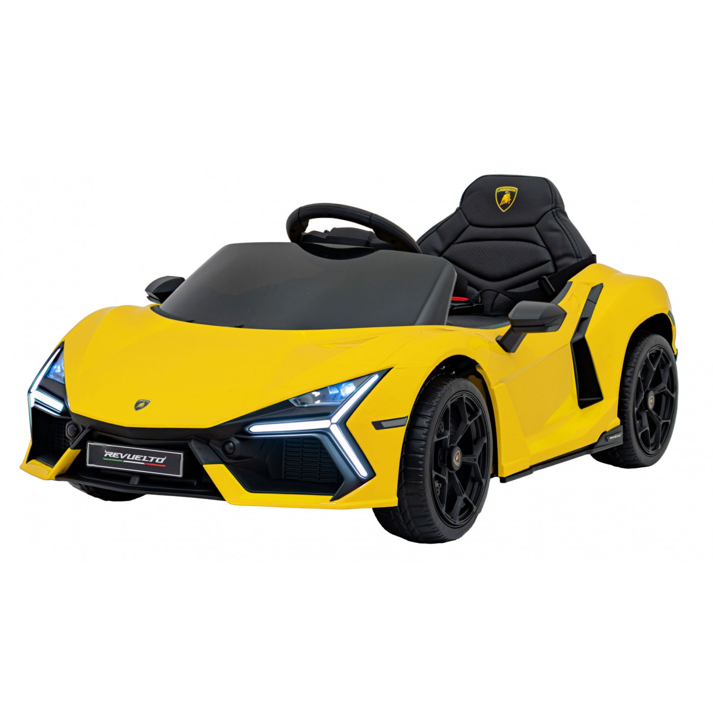 Žluté vozidlo Lamborghini Revuelto