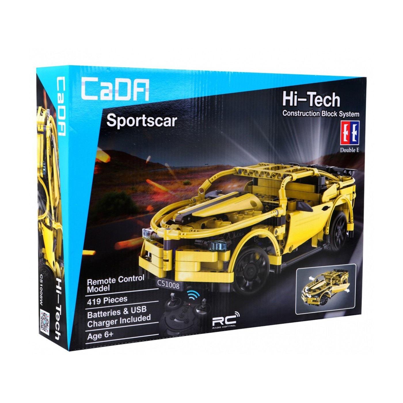 Technické bloky CaDA 419 el. Dálkově ovládaný sportovní vůz pro děti 6+
