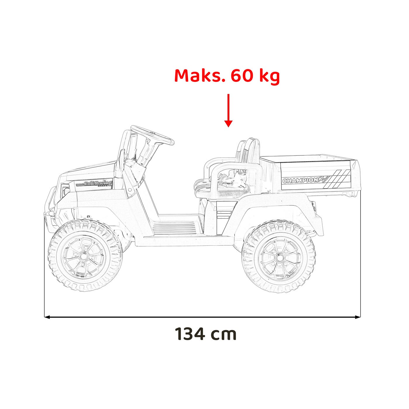 Šampion zelené pick-up vozidlo