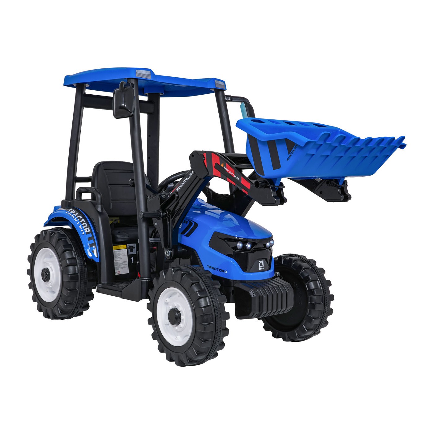 MEGA D68 Tahač S Přívěsem Modrý