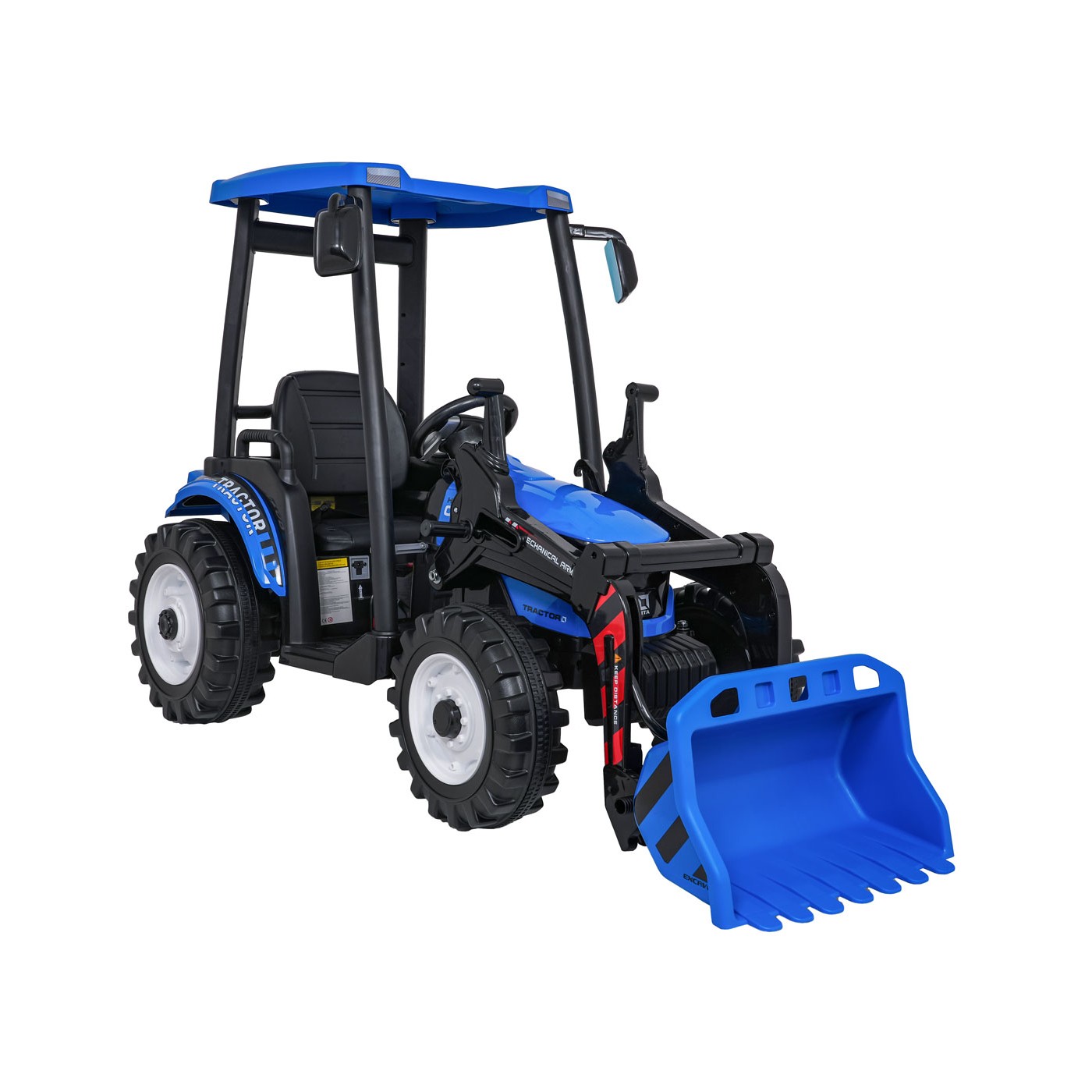 MEGA D68 Tahač S Přívěsem Modrý