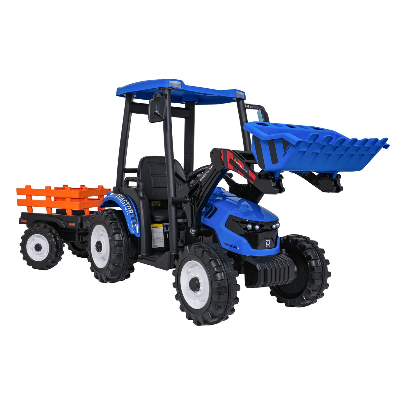 MEGA D68 Tahač S Přívěsem Modrý