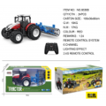 R/C traktor 1:24 červený s hráběmi