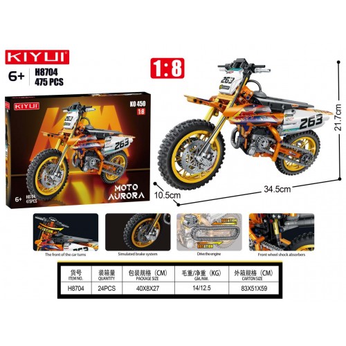 Sada kostek Motor Cross, 475 dílků.
