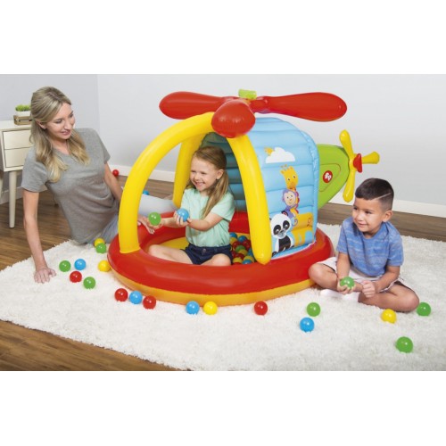BESTWAY 155x102x91cm + míčky nafukovací Fisher-Price Playpen pro děti zásobník