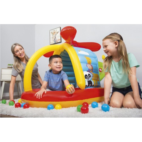 BESTWAY 155x102x91cm + míčky nafukovací Fisher-Price Playpen pro děti zásobník
