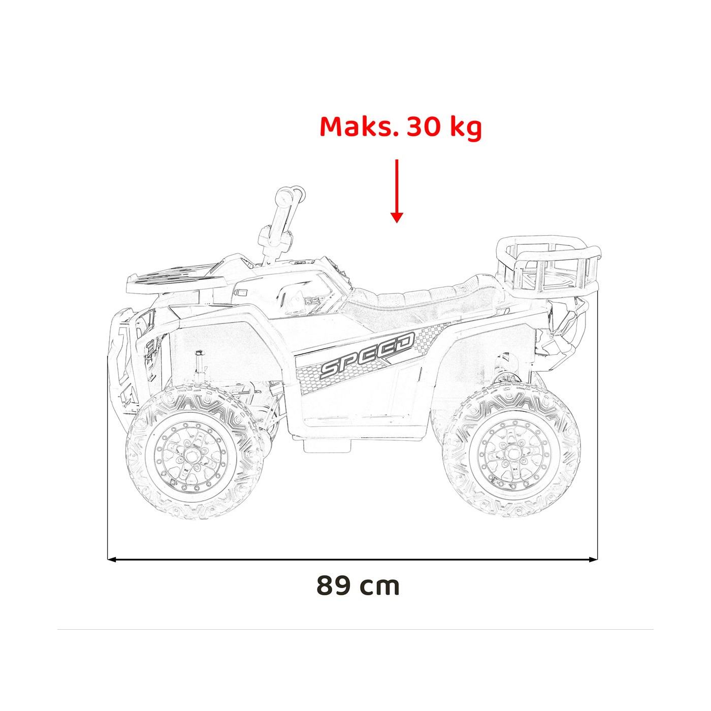 Čtyřkolka Robust 01 červená