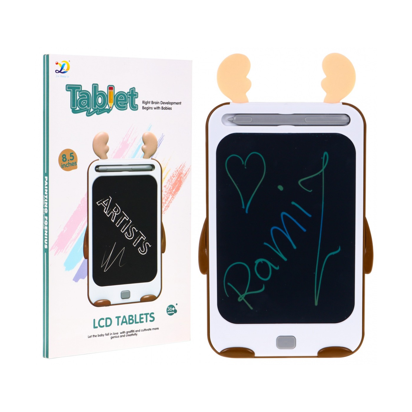 Sobí dětský kreslící tablet 3+ obrazovka + stylus + Guma na smazání