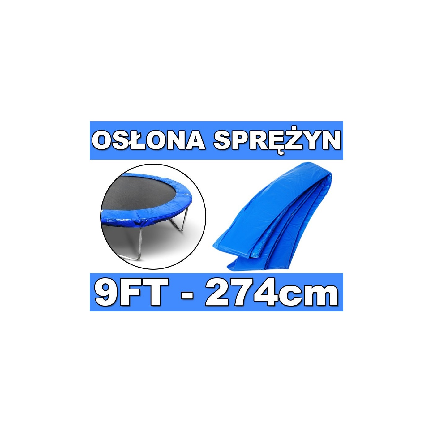Trampolínový obojek 9 stop modrý