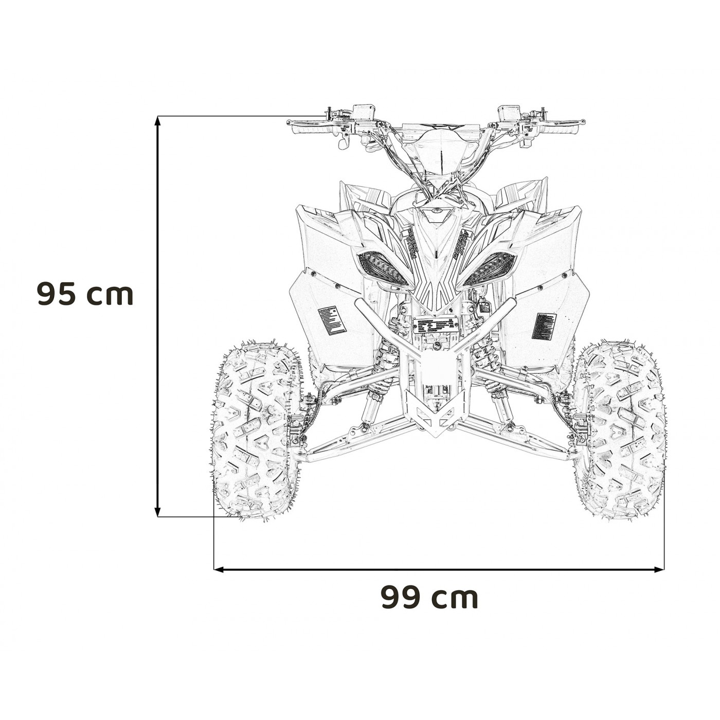 DESERT STORM LIFT Blue Combustion Quad Vehicle
