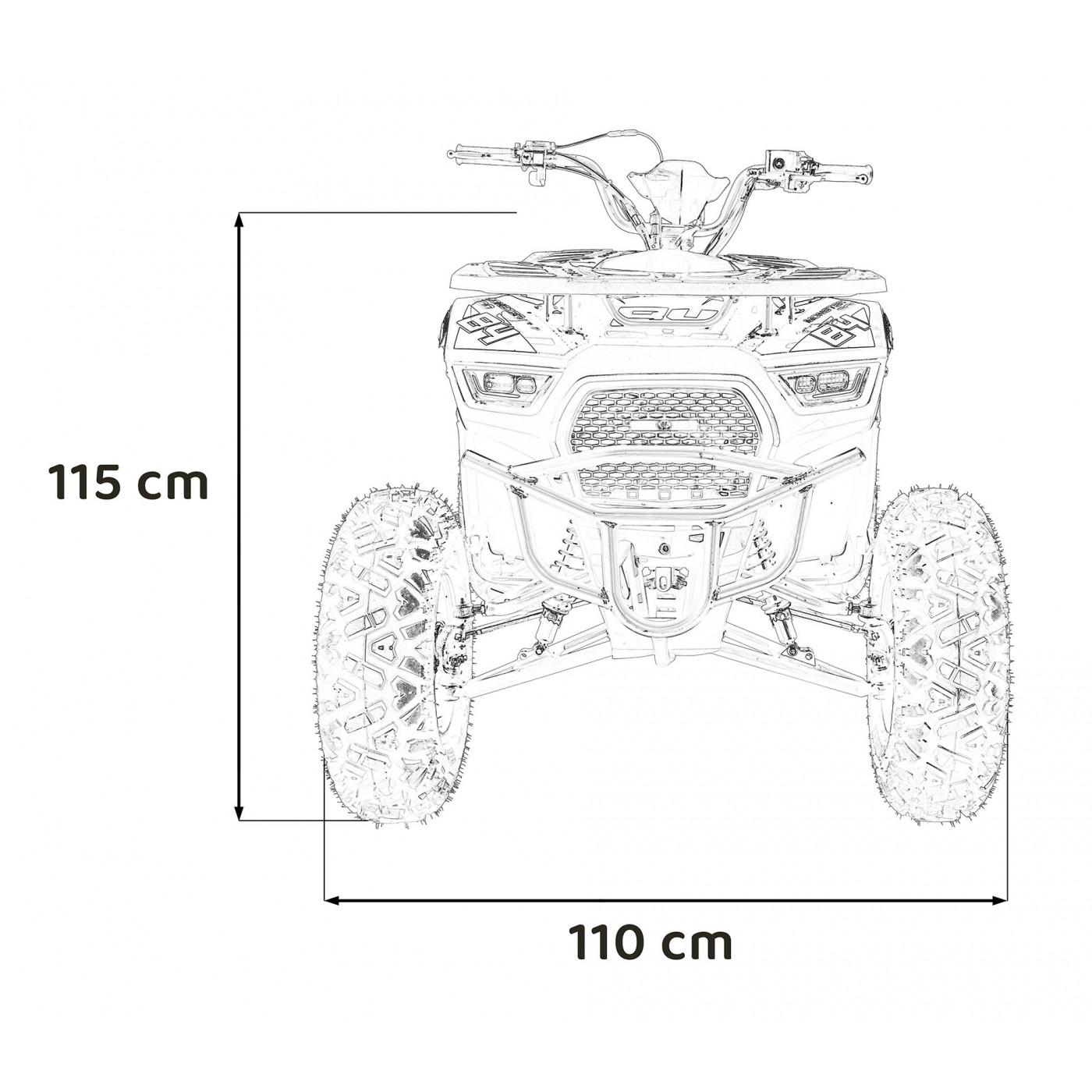 200CC MONSTER červená spalovací čtyřkolka