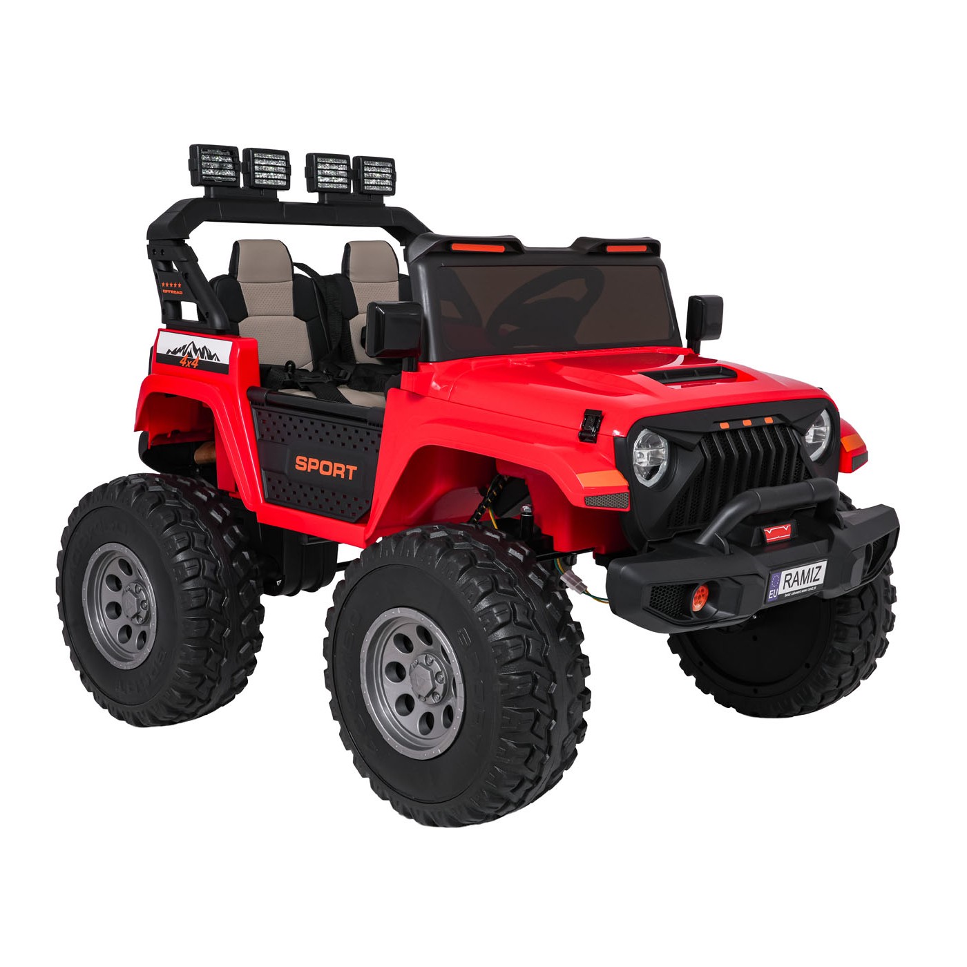 Extrémní sportovní vozidlo 4x4 variabilní velikost, červená