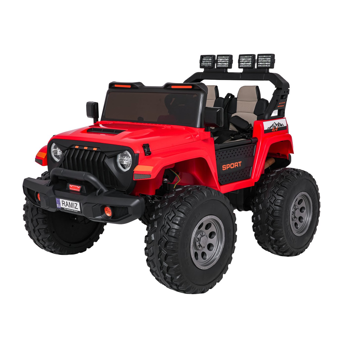 Extrémní sportovní vozidlo 4x4 variabilní velikost, červená