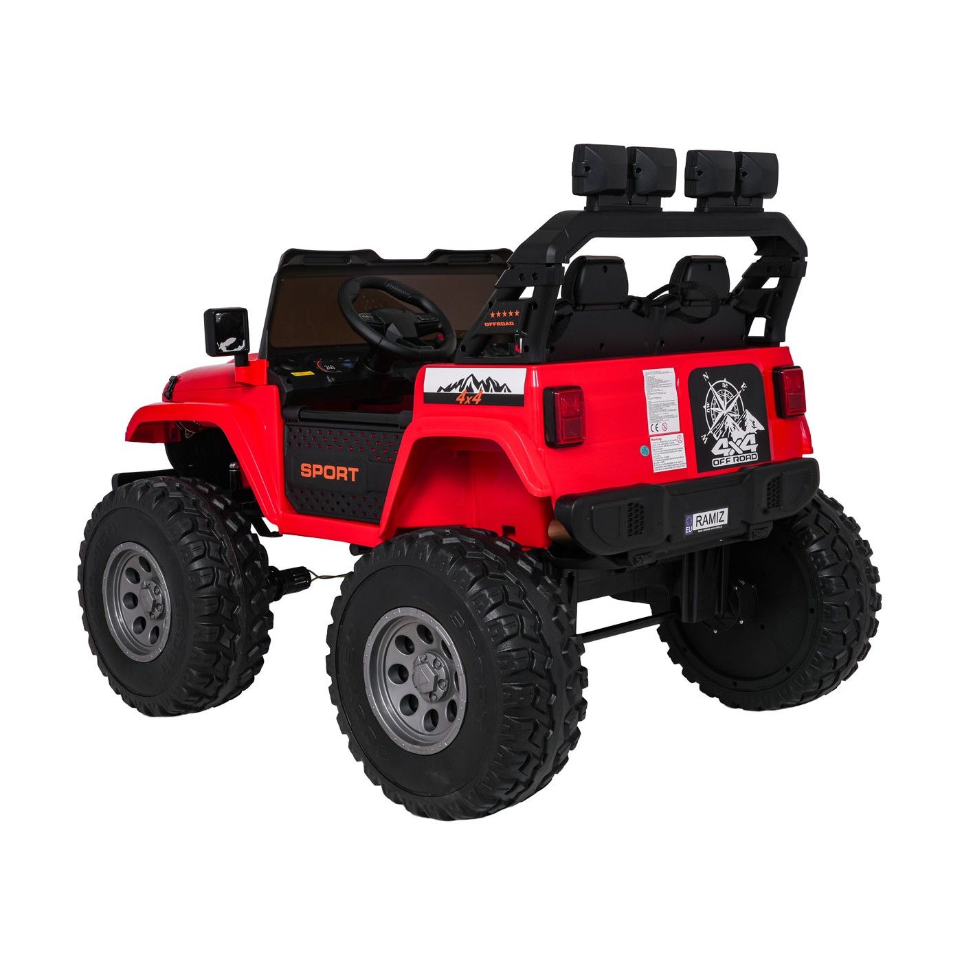 Extrémní sportovní vozidlo 4x4 variabilní velikost, červená