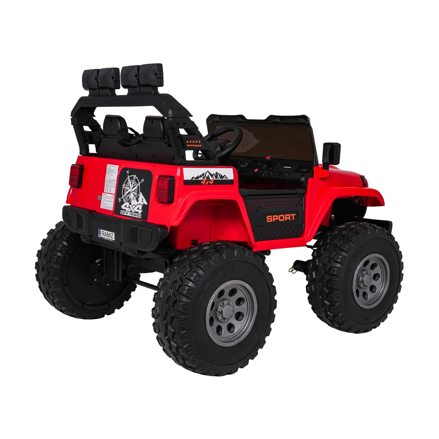 Extrémní sportovní vozidlo 4x4 variabilní velikost, červená