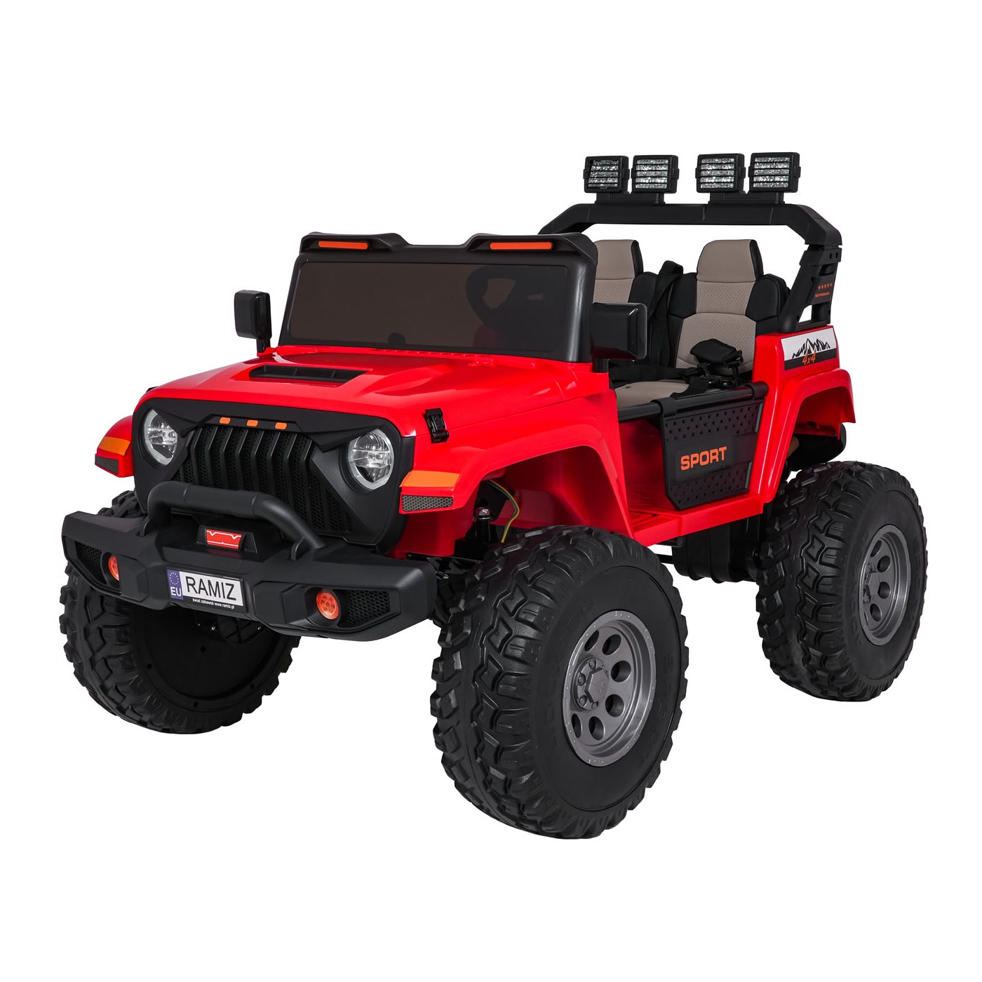 Extrémní sportovní vozidlo 4x4 variabilní velikost, červená
