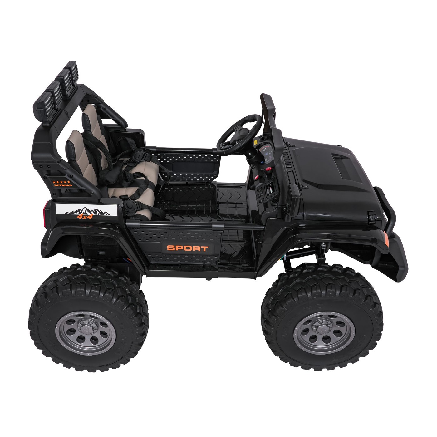 Extrémní sportovní vozidlo 4x4, variabilní velikost, černá