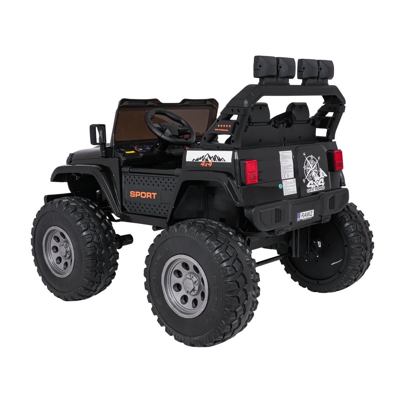 Extrémní sportovní vozidlo 4x4, variabilní velikost, černá