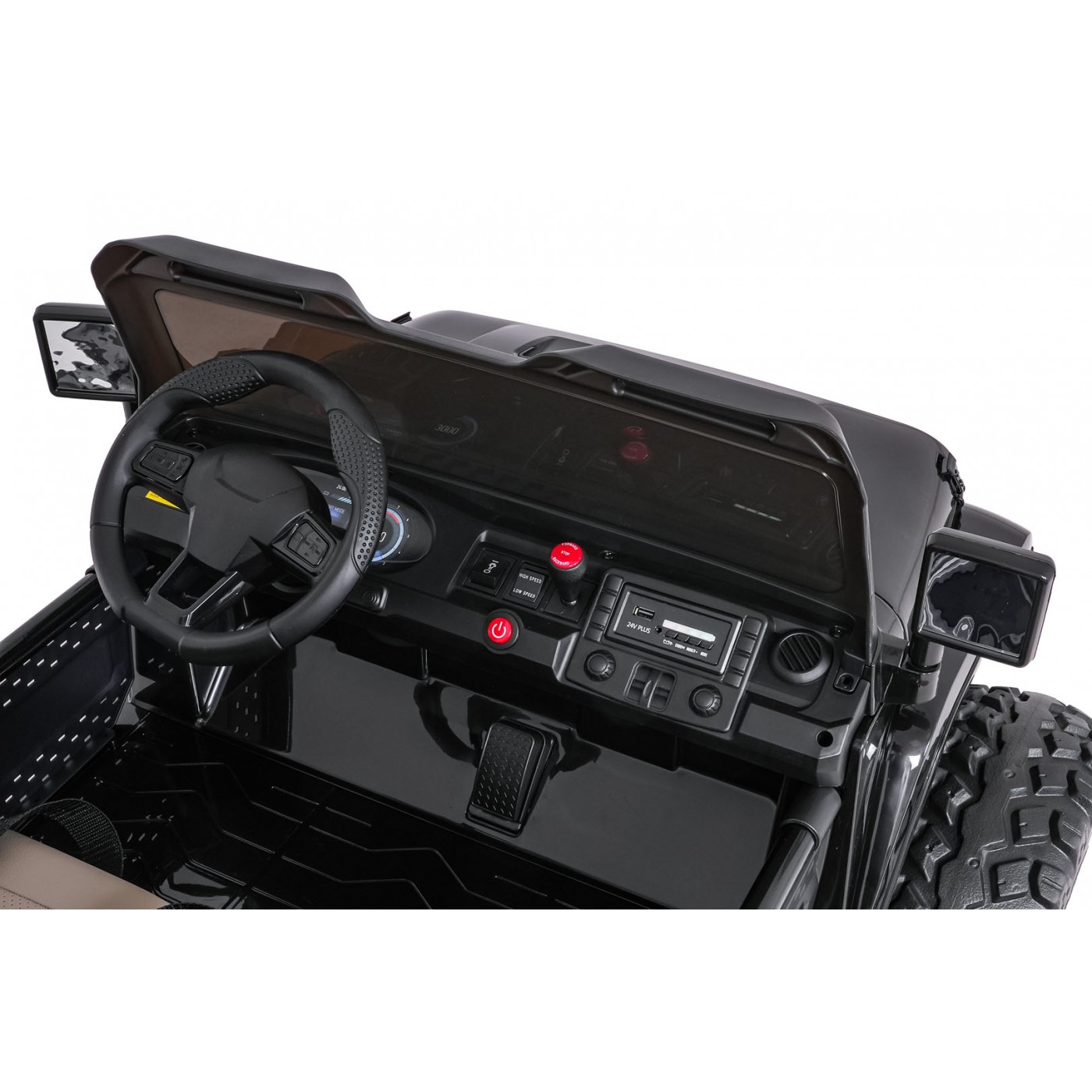 Extrémní sportovní vozidlo 4x4, variabilní velikost, černá