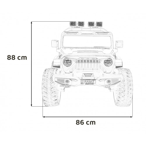 Extrémní sportovní vozidlo 4x4, variabilní velikost, černá