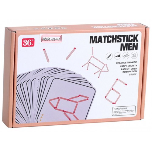 Dřevěné logické puzzle tyčinky + karty