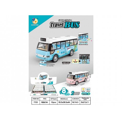 Sváteční autobus se světly a zvuky