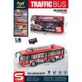 Městský autobus červený 1:16