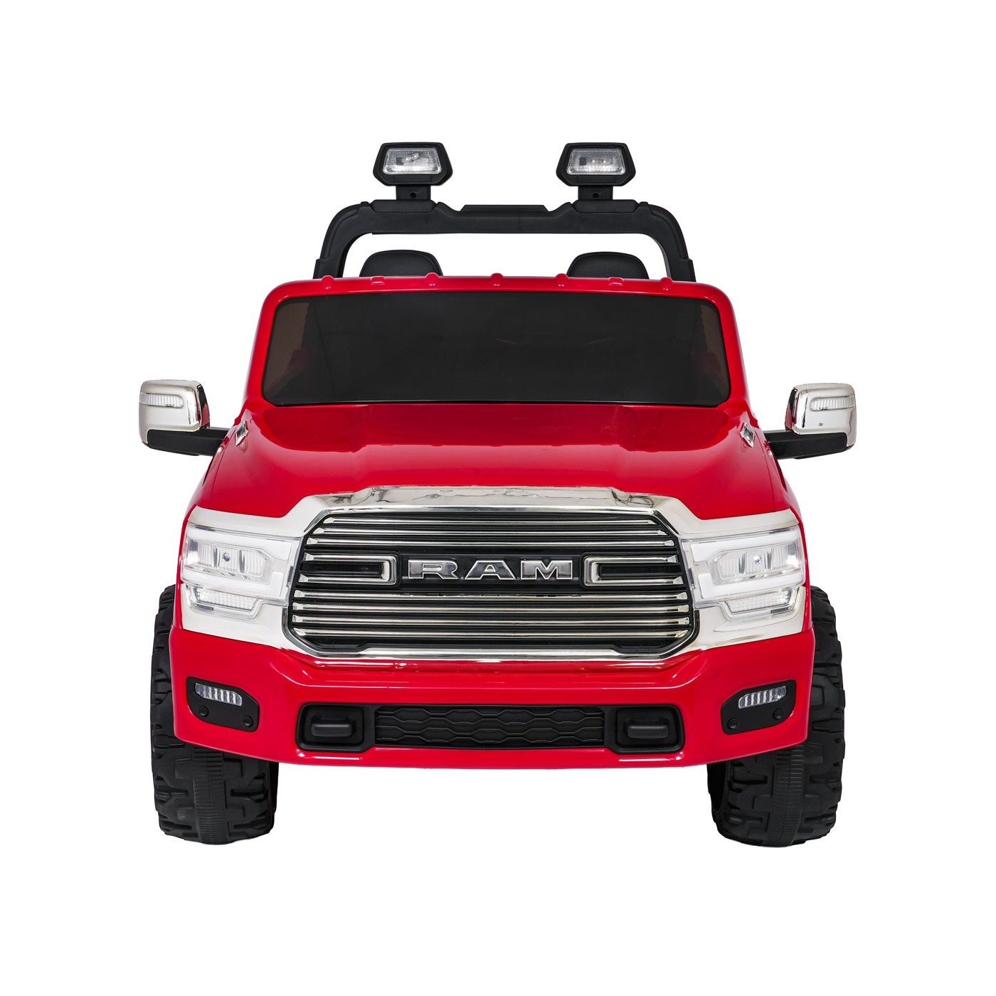 RAM 3500 červené vozidlo