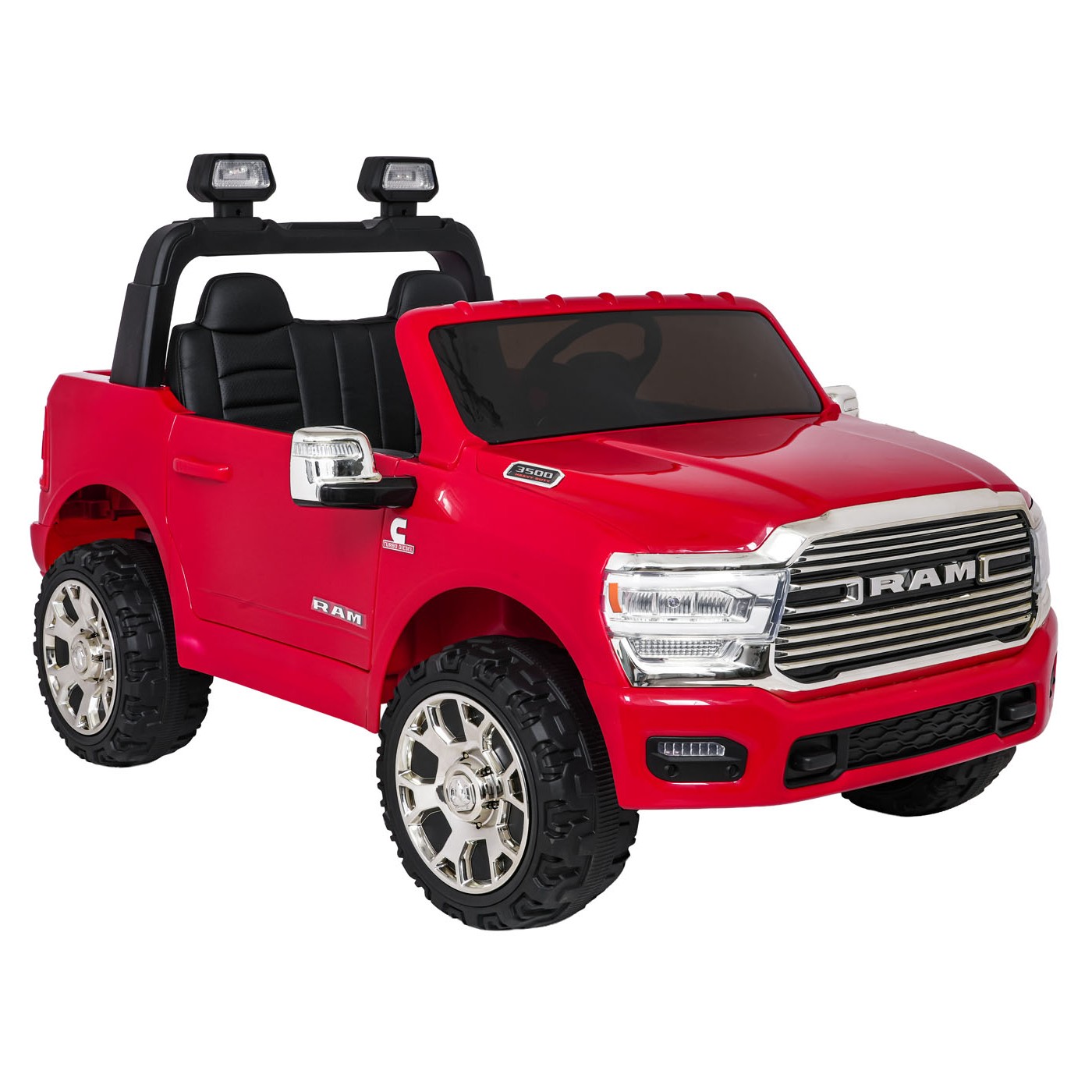 RAM 3500 červené vozidlo
