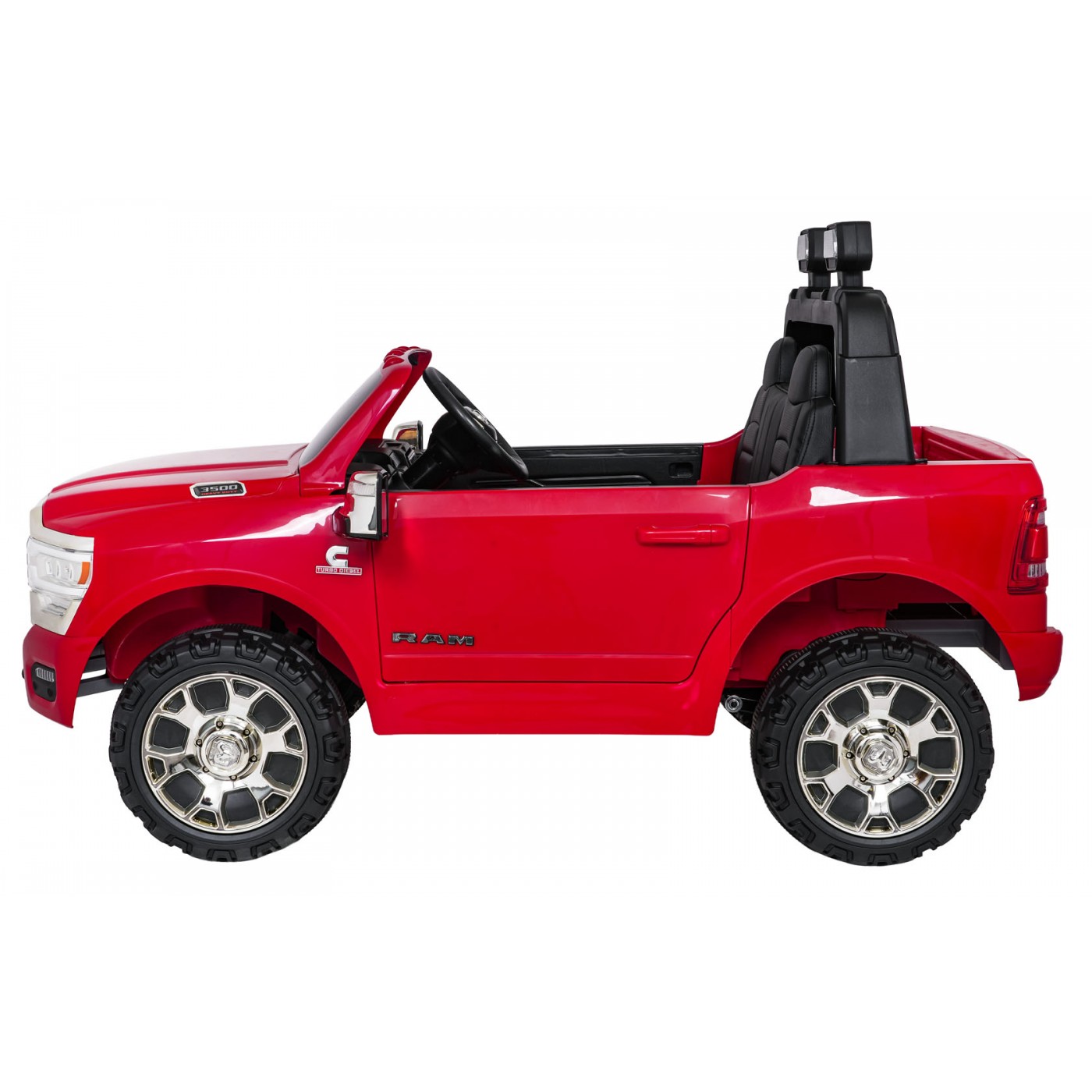 RAM 3500 červené vozidlo