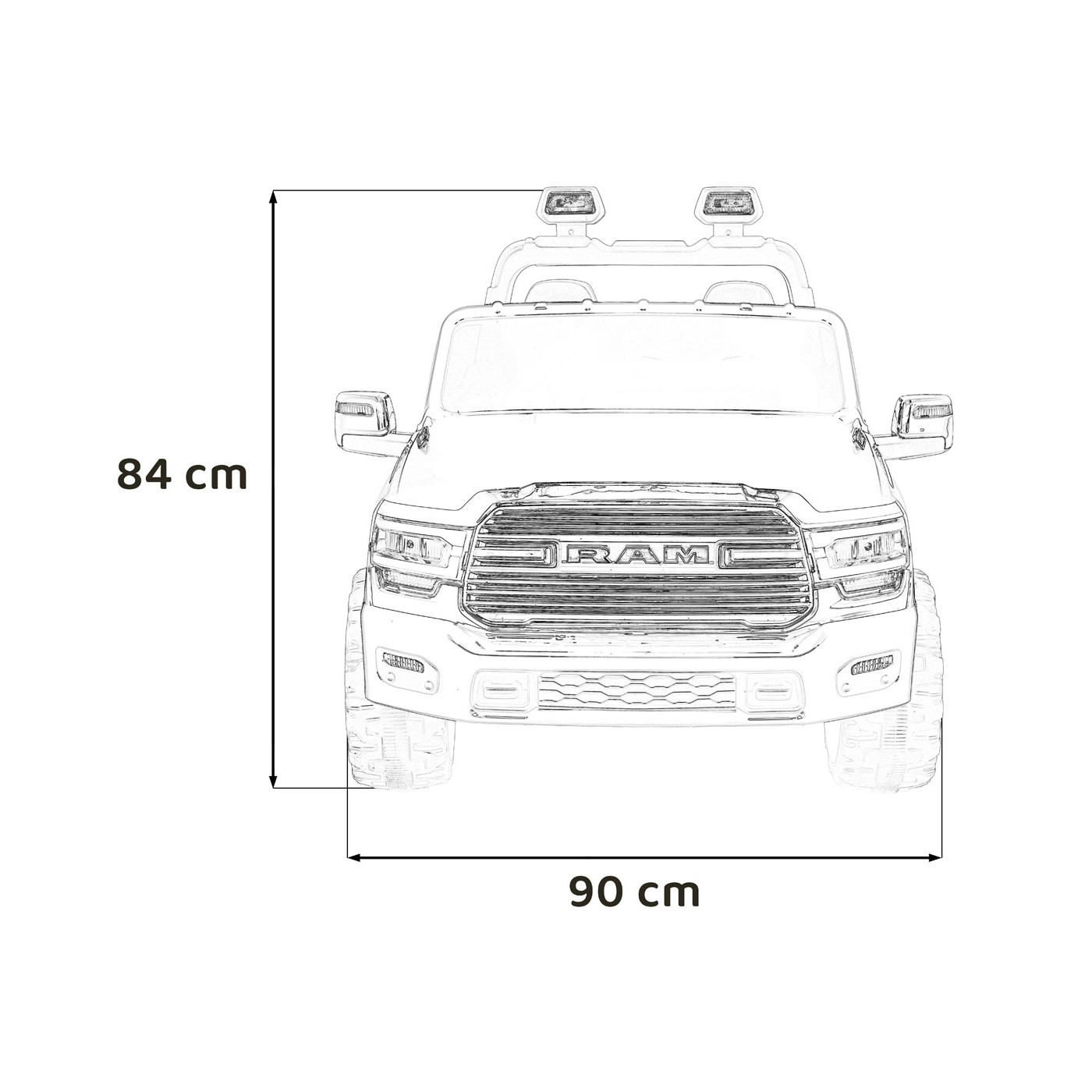 RAM 3500 červené vozidlo