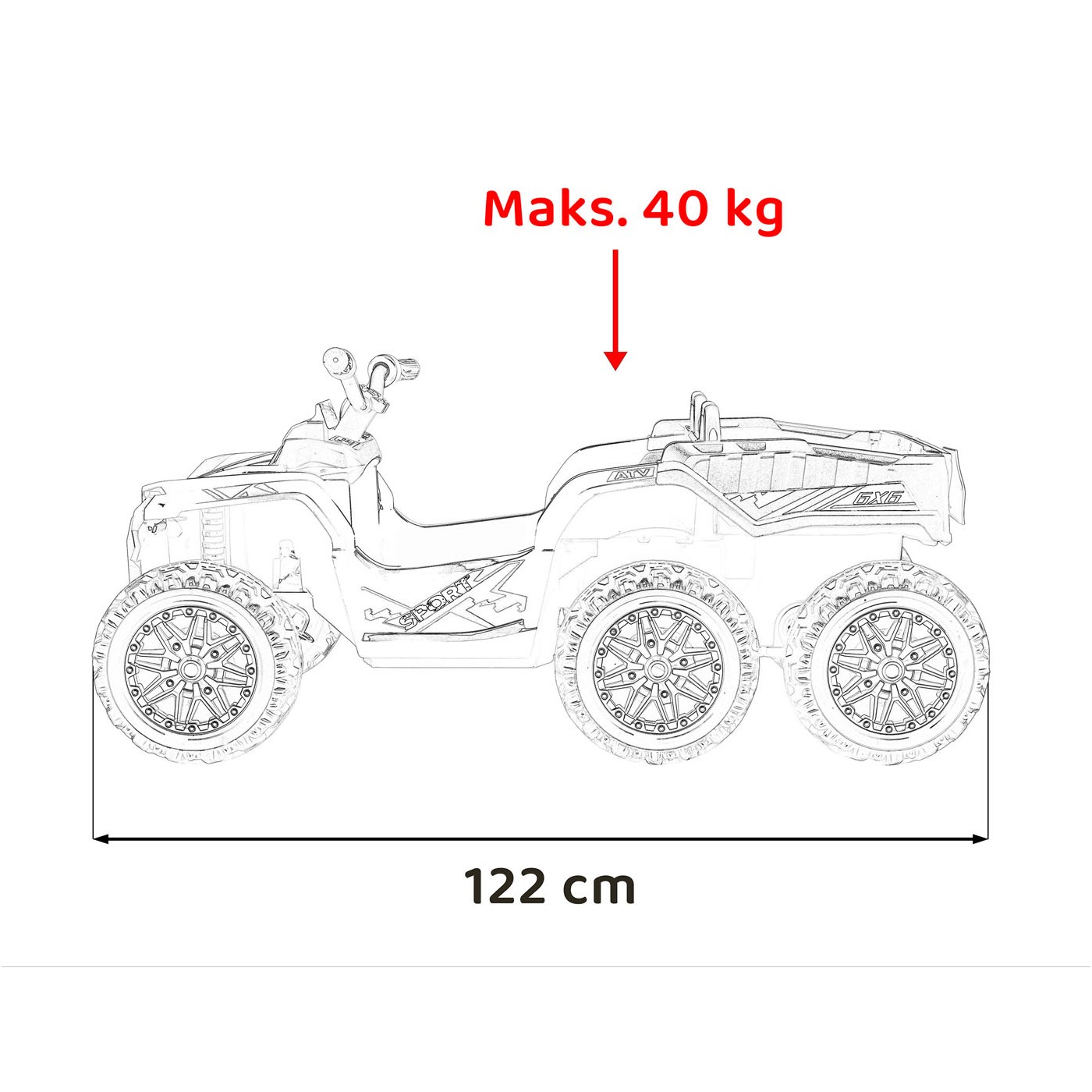 Čtyřkolka čtyřkolka Sport TX červená