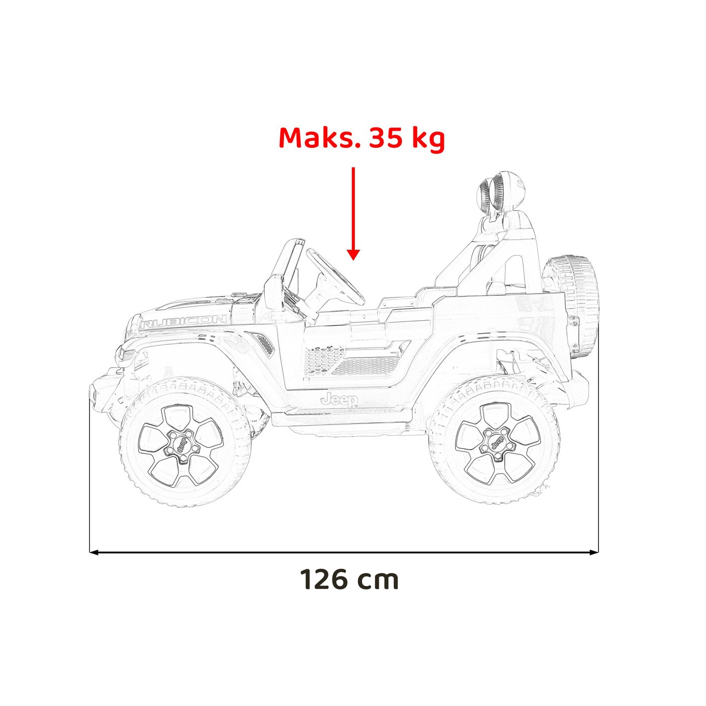 copy of Pojazd Jeep Wrangler Rubicon Pomaranczowy