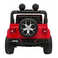 Jeep Wrangler Rubicon dětská baterie červená dálkové rádio MP3 LED kola EVA