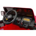 Jeep Wrangler Rubicon dětská baterie červená dálkové rádio MP3 LED kola EVA