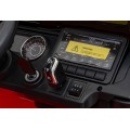 Jeep Wrangler Rubicon dětská baterie červená dálkové rádio MP3 LED kola EVA